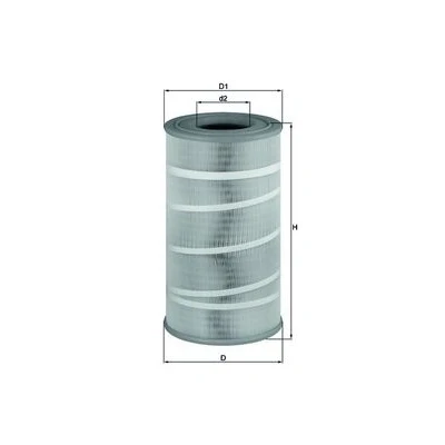 Abbildung von MAHLE ORIGINAL LX 7210/7 Luftfilter 458,0 256,0, 255 Filtereinsatz MAN: TGM, TGL