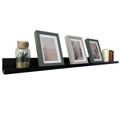 Abbildung von BD ART Wandregal, Schweberegal, für Fotorahmen, Bücher, 50 cm Schwarz, 1er Set, Regalbrett, Regal zur Präsentation, Dekos Wohnzimmer, Küche, Arbeitszimme
