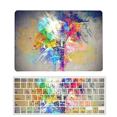 Abbildung von Hülle Kompatibel mit MacBook Pro 16 Zoll 2020 Freisetzung A2141 Touch Bar and ID, Plastik Schützend Hartschale Snap Case &amp; Tastaturabdeckung für Zoll, Glühbirne