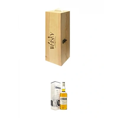 Abbildung von 1a Whisky Holzbox für 1 Flasche mit Hakenverschluss + Cragganmore 12 Jahre Single Malt 0,7 Liter