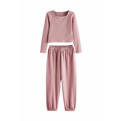 Abbildung von Next Regular FIT Jogger Set Nachtwäsche für Kinder, Größe: 110, Pink