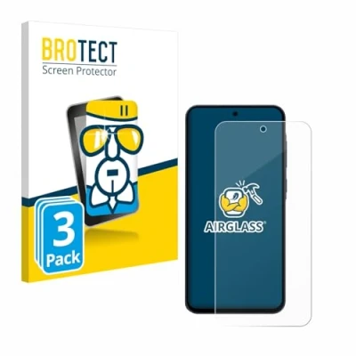 Abbildung von BROTECT Schutzglas für Samsung Galaxy A55 5G (3 Stück) Schutzfolie Panzer Folie Glas [Extrem Kratzfest 9H, Anti Fingerprint, Ultra Transparent]