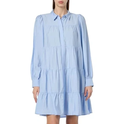Abbildung von Y.A.S Damen YASPALA LS Shirt Dress S. NOOS Blusenkleid, Kentucky Blue, Medium