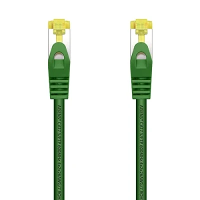 Abbildung von AISENS A146 0480 Patchkabel RJ45 LSZH Cat.7 600MHz S/FTP PIMF AWG26 grün 25cm