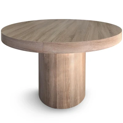 Abbildung von Menzzo Suzie Runder Tisch ausziehbar, Holz, Eiche hell, 260 x 110 76 cm