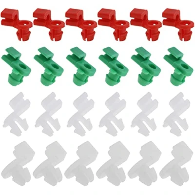 Abbildung von ECSiNG 24 Stück Universal Auto Türschloss Stangen Halteclips Klammer Clips für Links Rechts Fahrer Beifahrerseite aus Kunststoff Passend 2 3,5 mm Loch 5,5 6,5