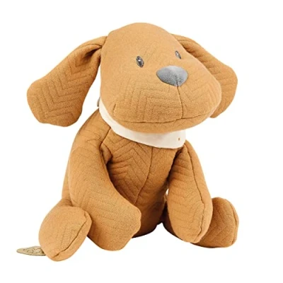 Abbildung von Nattou Kuscheltier, Hund Charlie, Wegbegleiter ab der Geburt, Ca. 30 cm, Vegan, Jacquard, Baumwolle/Polyester, Karamell
