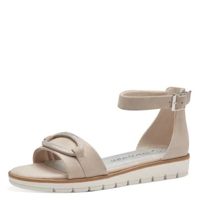 Abbildung von MARCO TOZZI Sandalette, Sommerschuh, Sandale, Keilabsatz, mit Strass Steinen