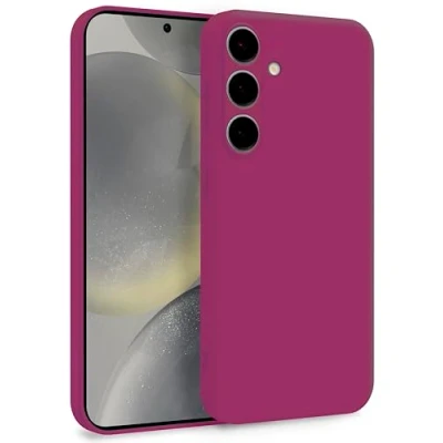 Abbildung von MyGadget Hülle für Samsung Galaxy S24 Plus Zweilagige Handyhülle mit Kameraschutz Cover Innenfutter &amp; Silikon außen Wein Rot