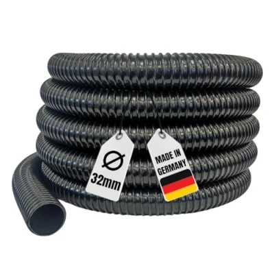 Abbildung von AquaOne Spiralschlauch Teichschlauch 32 mm 1&quot; Meterware schwarz Top Qualität Rolle pvc lichtundurchlässig Pumpe Filter