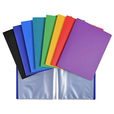 Abbildung von Exacompta 88210E Sichtmappe aus extra starkem Kunststoff mit 20 Hüllen, 40 Sichten 18x23 cm für Unterlagen im DIN A5 Format 1 Stück Zufallsfarbe