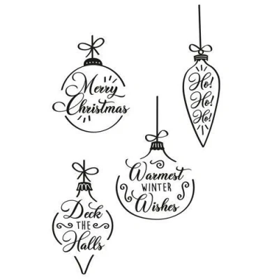 Abbildung von Clear Stamps 4PK Weihnachtskugeln von Olivia Rose