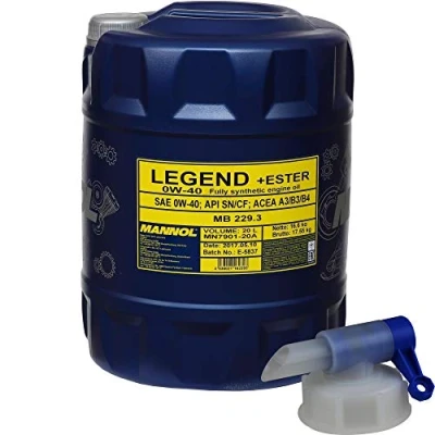 Abbildung von 20 Liter MANNOL Motoröl SAE 0W 40 LEGEND+ESTER Engine Oil Öl inkl. Auslaufhahn