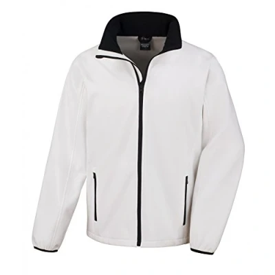 Abbildung von Result Herren Core bedruckbare Softshell Jacke, Weiß (WHI/Blk R231mwhbkmd), XL