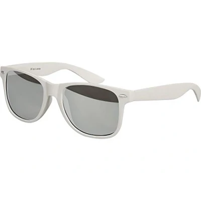 Abbildung von Balinco Sonnenbrille UV400 CAT 3 CE Rubber mit Federscharnier für Damen &amp; Herren (lichtgrau silber verspiegelten)
