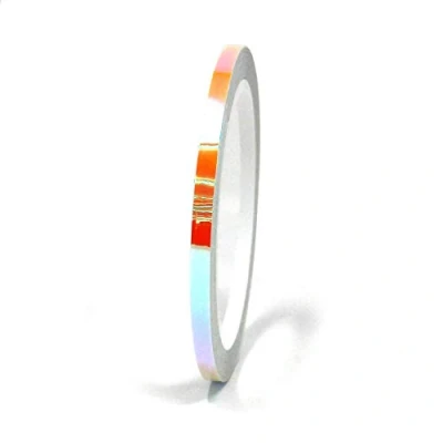Abbildung von 10 Meter Flip Flop Chrom Zierstreifen Basteln Effektfolie Hologramm Chameleon Auto Motorrad Modellbau Klebestreifen (FF1 Gelb/Rot, 3mm Breite)