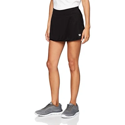 Abbildung von Wilson Damen Tennis Rock, W Team 12.5&#039;&#039; Skirt, Polyester/Elasthan, Schwarz, Größe: M, WRA766202
