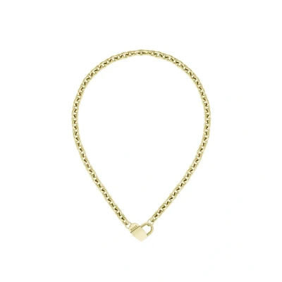Abbildung von BOSS LYG IP WITH Stamped Monogram Heart Halskette goldcoloured, Damen, Größe: One Size, Gold coloured