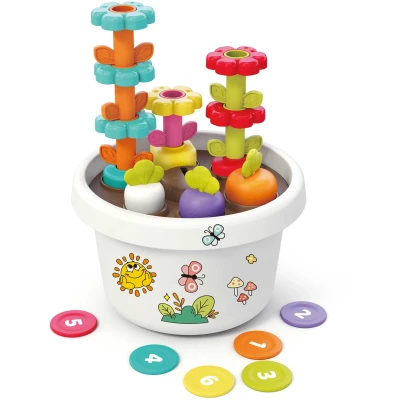 Abbildung von Kinder and Kids Kreatives Montessorispielzeug Topf mit Pflanzen und Aufklebern, Babyspielzeug