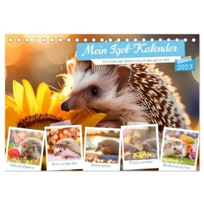 Abbildung von Mein Igel Kalender (Tischkalender 2025 DIN A5 quer), CALVENDO Monatskalender