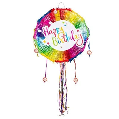 Abbildung von Boland Pinata Happy Birthday Zieh Piñata, Die Partyüberraschung für jeden Geburtstag