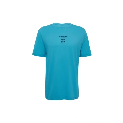 Abbildung von s.Oliver MIT Artwork Tshirt print, Herren, Größe: Small, Azurblau