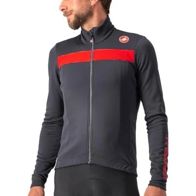 Abbildung von Castelli 4518511 Puro 3 Jersey FZ Sweatshirt Men&#039;s Dark Gray/RED Reflex M