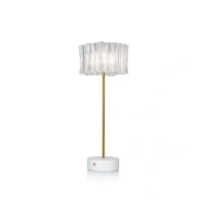 Abbildung von Slamp Accordéon Battery Tischlampe prisma/weiß