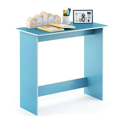 Abbildung von Furinno Simplistic Schreibtisch, Computertisch, PC Tisch, Bürotisch, Holz, Hellblau / Weiß, 39.4 x 80 75.7 cm