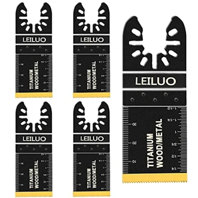 Abbildung von 5 tlg Titan Multitool Sägeblätter Holz Kunststoff Metall Multifunktionswerkzeug Zubehör Set