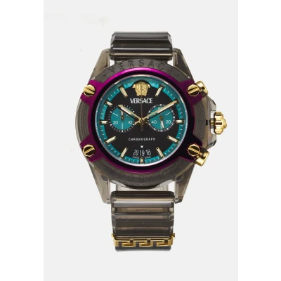 Abbildung von Versace Watches ICON Active Chronograph, Herren, Größe: One Size, Black