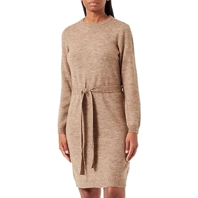 Abbildung von Pieces Pcjuliana Oneck Dress Strickkleid, Damen, Größe: XL, Fossil