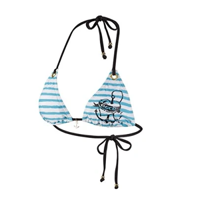 Abbildung von BECO Beermann Damen Bikini Top, B Cup Sailors Romance Bikinioberteil, rot/Marine, 44