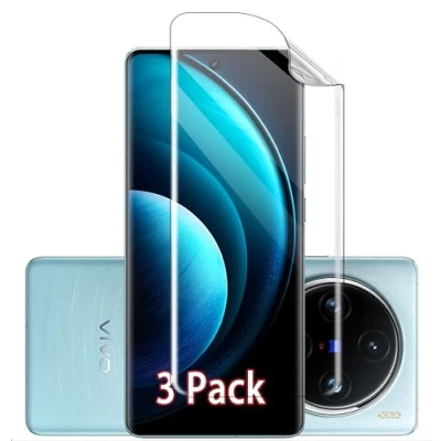 Abbildung von GIOPUEY [3 Stück Schutzfolie Kompatibel mit VIVO X100 Pro, Ultra Dünn Flexibles TPU, Kratzfest, Kompatible Hülle, ölbeständig, Glatt