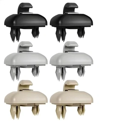 Abbildung von Varkage 6 Stück Sonnenblende Halterung Haken für Audi, Audi Halterung, Auto Clip Universell Kompatibel A1 A3 A4 A5 A6 A7 Q5