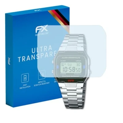 Abbildung von atFoliX Schutzfolie kompatibel mit Casio A163WA 1QES Folie, ultraklare FX Displayschutzfolie (3X)