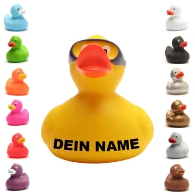 Abbildung von Badeente personalisierbar (Taucher Ente)