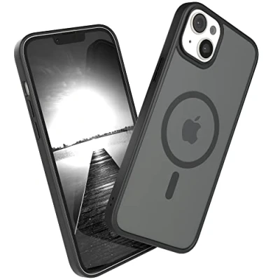 Abbildung von EAZY CASE Ultra Schutz Outdoor Hülle kompatibel mit iPhone 14 Plus MagSafe, hochwertige Schutzhülle Aufprallschutz, Stoßfest, Kratzfest, dünne Handyhülle Kameraschutz, Schwarz