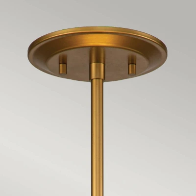 Abbildung von Elstead Lighting ZIGGY 2P M LG Hängeleuchte E27 2x60W Stahl Gold lackiert, Glas H:23.5cm B:40.6cm dimmbar, mit Diffusor