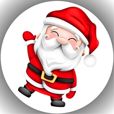 Abbildung von Fondant Tortenaufleger Tortenbild Geburtstag Weihnachten/ Xmas/ Christmas K1.
