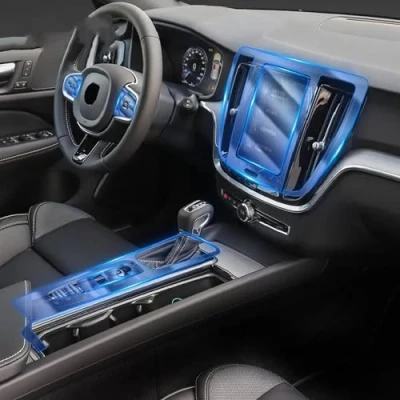Abbildung von JCAKES Autoinnenraum Mittelkonsole Transparente TPU Schutzfolie Anti Kratz Reparaturfolie Zubehör Umrüsten, für Volvo XC60 2018 2021
