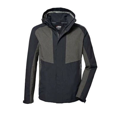 Abbildung von killtec Herren Funktionsjacke ist wasserdicht/Outdoorjacke mit abzippbarer Kapuze KOS 54 MN JCKT, dunkelnavy, 3XL, 41334 000