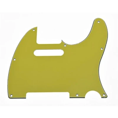 Abbildung von KAISH Plektrumschutz für Telecaster/Telecaster, 8 Löcher, 3 lagig, Gelb