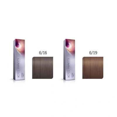 Abbildung von Wella Professionals Illumina Color 6/19 Dark Blonde/Ash Cendre 60ml &amp; 6/16 Medium Violet