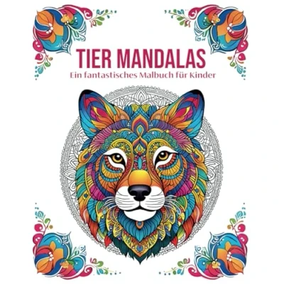Abbildung von Tier Mandalas: Ein fantastisches Malbuch für Kinder ab 6 Jahren, Mädchen und Jungs, mit 50 Tiermotiven