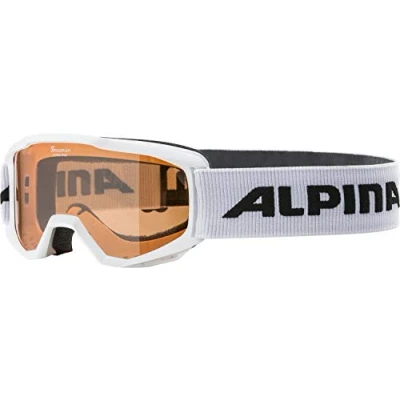 Abbildung von ALPINA PINEY Beschlagfreie, Extrem Robuste &amp; Bruchsichere Skibrille Mit 100% UV Schutz Für Kinder, white, One Size