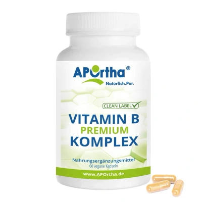 Abbildung von APOrtha® Vitamin B Komplex hochdosiert PREMIUM vegane Kapseln 60 St