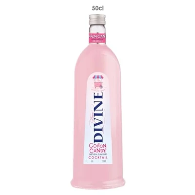 Abbildung von Pure Divine Tasty Cotton Candy Likör, Aromatisierter Vodka Cocktail 15 Prozent Vol (1 x 0,50 l)