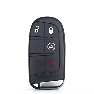 Abbildung von 4 Tasten Fernbedienung Autoschlüssel Shell Case Cover Fob Ersatz Zubehör für Jeep Cherokee Dodge RAM 1500 2500 3500