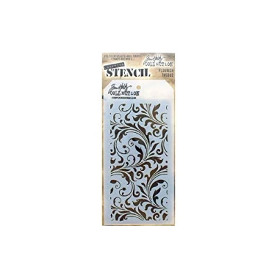 Abbildung von Art Gone Wild Stampers Anonymous Tim Holtz Schablonen Schnörkel, Synthetic Material, durchsichtig, 26.5 x 12.7 0.1 cm